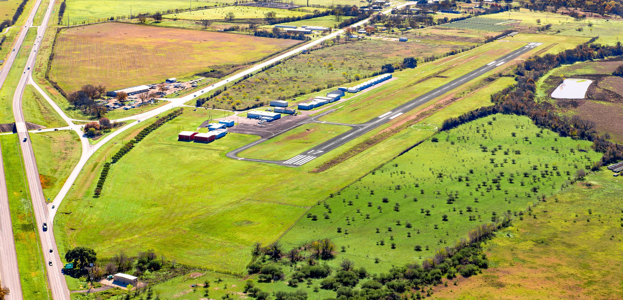 Aerial View of the Smithville Crawford Municipal Airport