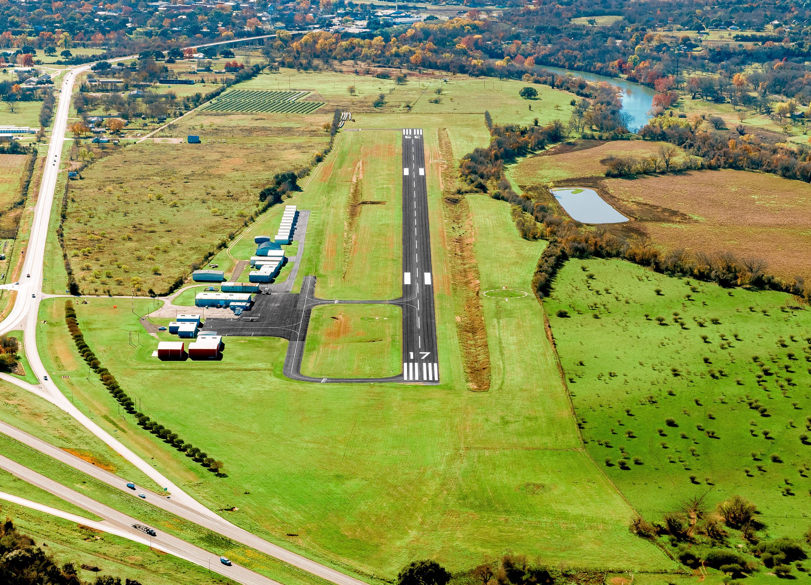 Aerial View of the Smithville Crawford Municipal Runway