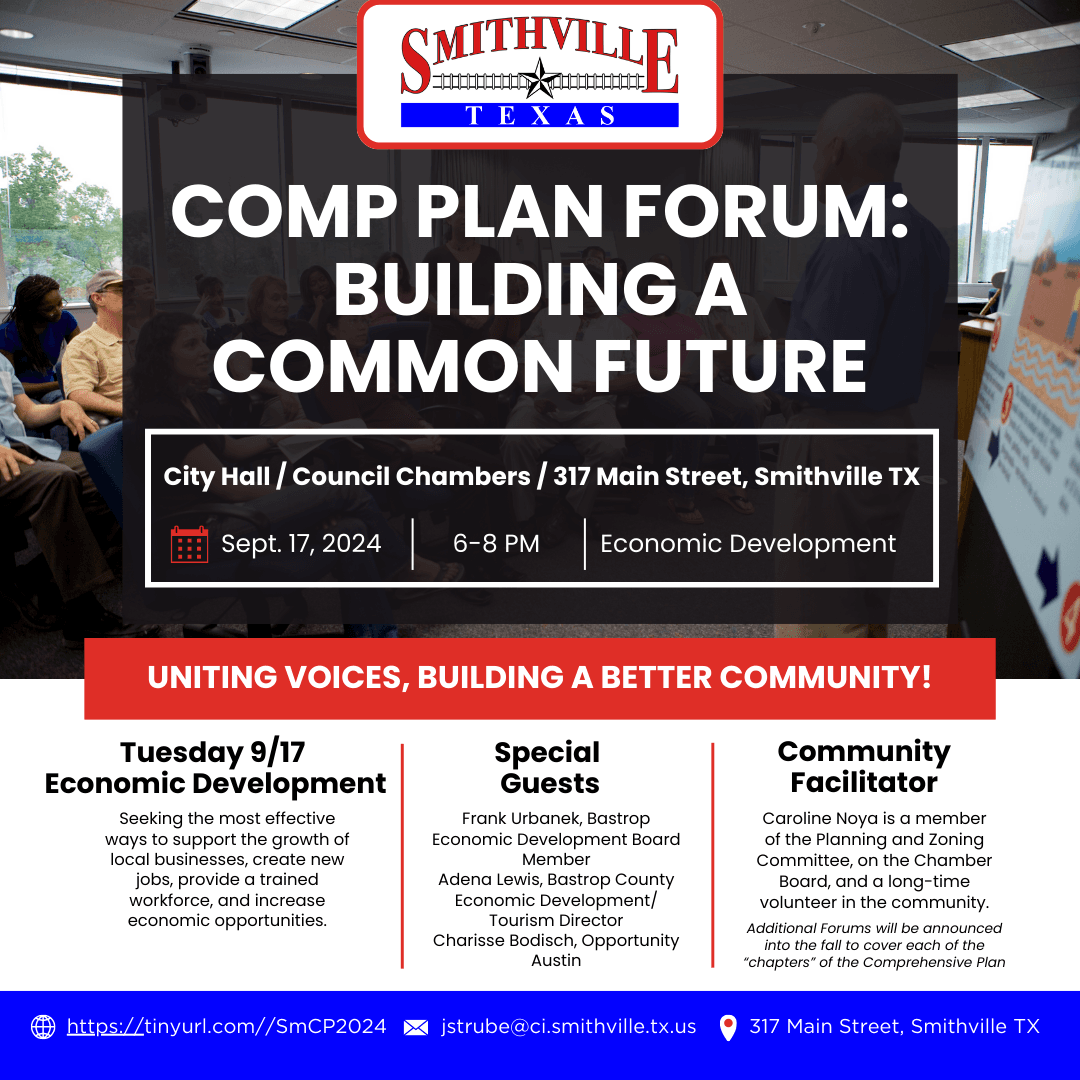 Comprehensive Plan Meeting information related to Economic Development